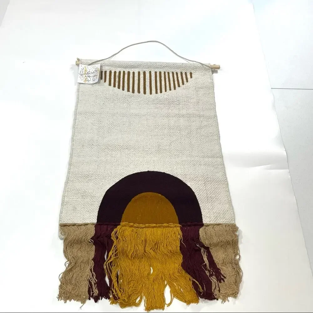 CONCEPTS IN TIME Waterfall Fringe Woven Tapestry